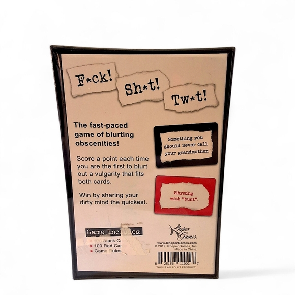 “Fck! Sht! Tw*t!” The Game of Blurting Expletives - New in Box - Picture 4 of 7